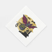 バットマウス。おもしろいこうもり羽のネズミ。ハロウィン. スタンダードランチョンナプキン (角)