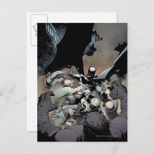 バットマンが敵を攻撃 ポストカード (正面/裏面)