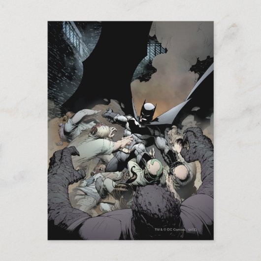 バットマンが敵を攻撃 ポストカード (正面)