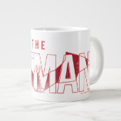 バットマンこうもりの重ね合わせロゴ ジャンボコーヒーマグカップ (正面右)