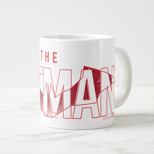 バットマンこうもりの重ね合わせロゴ ジャンボコーヒーマグカップ (正面右)