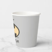 バットマンすごいヒーローファースト誕生日紙カップ 紙コップ (裏面)