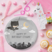 バットマンすごいヒーローファースト誕生日 ペーパープレート (パーティー)
