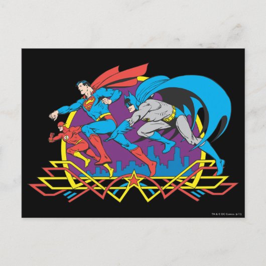 バットマンすごい+マン+フラッシュ ポストカード (正面)
