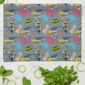 バットマンとロビンの動作パターン キッチンタオル (折り畳み)