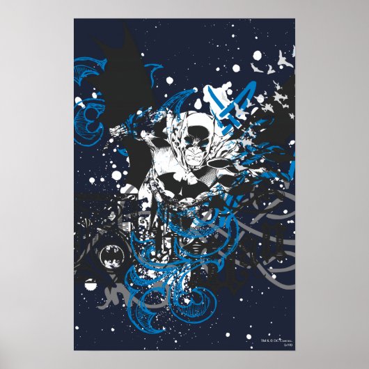 バットマンと結び糸細工コラージュ ポスター (正面)