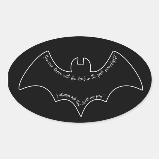 バットマンのジョーカー引用文(1989) 楕円形シール (正面)