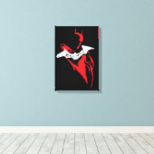 バットマンのスプレーポイントのアウトライン キャンバスプリント (インサイチュ (ウッドフロア))