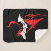 バットマンのスプレーポイントのアウトライン シェルパブランケット (正面(横))