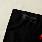 バットマンのスプレーポイントのアウトライン ビーチタオル (インサイチュ)