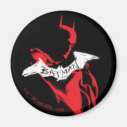 バットマンのスプレーポイントのアウトライン マグネット (正面)