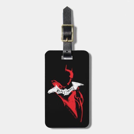 バットマンのスプレーポイントのアウトライン ラゲッジタグ (正面縦)