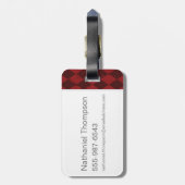 バットマンアルカムナイト |ハーレークインとこうもり ラゲッジタグ (裏面縦)