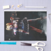 バットマンアルカムナイト |ハーレークインとこうもり 薄葉紙 (クラフト)