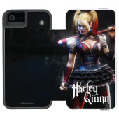 バットマンアルカムナイト |ハーレークインとこうもり INCIPIO iPhoneウォレットケース (フォリオ Open)