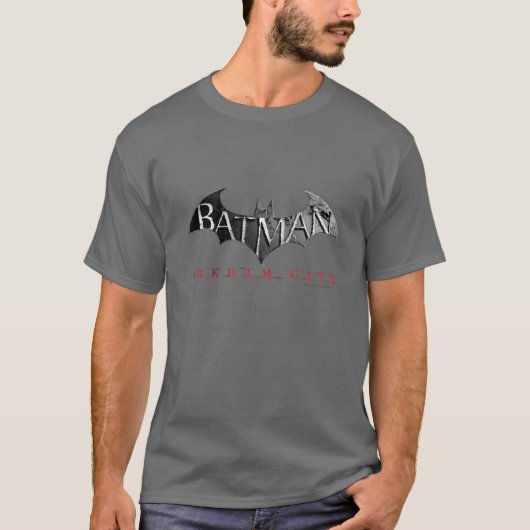 バットマンアーカムシティロゴ Tシャツ (正面)
