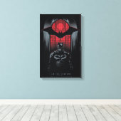 バットマンウィンドウペインのアウトライン キャンバスプリント (インサイチュ (ウッドフロア))