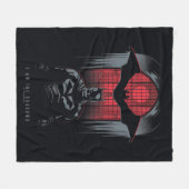 バットマンウィンドウペインのアウトライン フリースブランケット (正面(横))