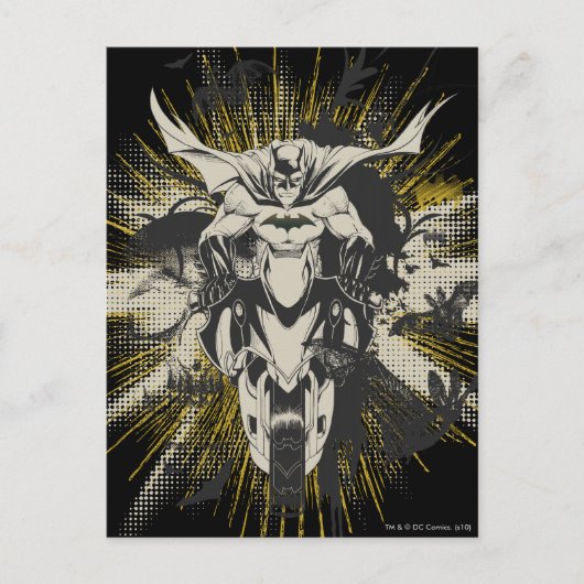 バットマンオンバイク ポストカード (正面)