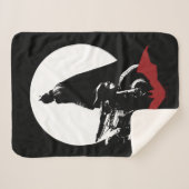 バットマンオートバイシルエット シェルパブランケット (正面(横))