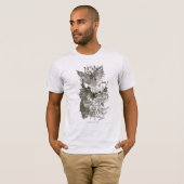 バットマングラフィック小説の鉛筆スケッチ Tシャツ (正面フル)
