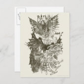 バットマングラフィック小説鉛筆スケッチ ポストカード (正面/裏面)