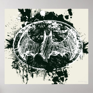 バットマングランジ（ばちゃばちゃ）跳ねるスケッチ ポスター