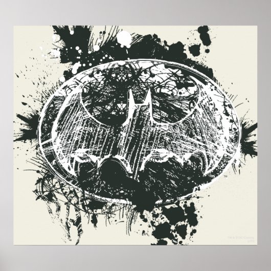 バットマングランジ（ばちゃばちゃ）跳ねるスケッチ ポスター (正面)