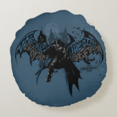 バットマンゴサムシティドリッ絵を描プグラフィック ラウンドクッション (裏面)