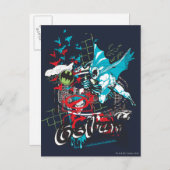 バットマンゴッサムガーディアンラインアートコラージュ ポストカード (正面/裏面)