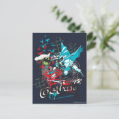 バットマンゴッサムガーディアンラインアートコラージュ ポストカード (スタンド正面)