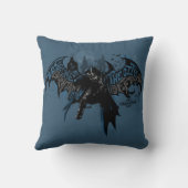 バットマンゴッサムシティド絵を描リップグラフィック クッション (裏面)