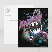 バットマンゴッサムスカイラインスケッチ ポストカード (正面/裏面)