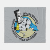 バットマンゴルフ – アクションへのスイング フリースブランケット (正面(横))