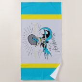 バットマンサーフィン – 充電中！ ビーチタオル (正面)