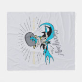 バットマンサーフィン – 充電中! フリースブランケット (正面(横))