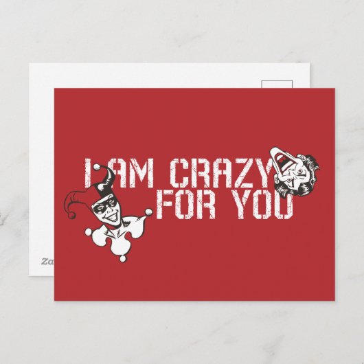 バットマンバレンタイン |ジョーカー&ハーレー熱狂する – あなたのために シーズンポストカード (正面/裏面)