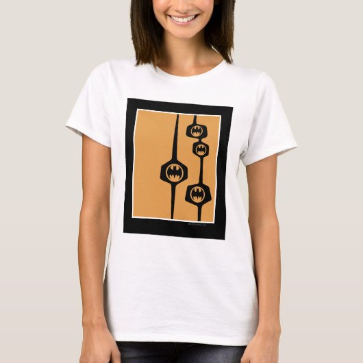 バットマンブラックオレンジフレーム Tシャツ (正面)