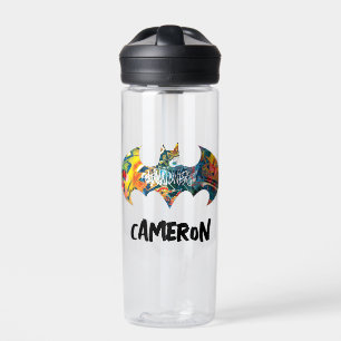 バットマンロゴネオン80のグラフィティ ウォーターボトル