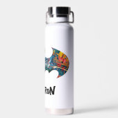 バットマンロゴネオン80のグラフィティ ウォーターボトル (背面)