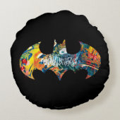 バットマンロゴネオン/80sグラフィティ ラウンドクッション (裏面)