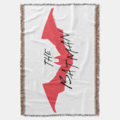 バットマン手書きこうもりロゴ スローブランケット (正面縦)