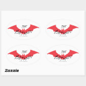 バットマン手書きこうもりロゴ 楕円形シール (シート)