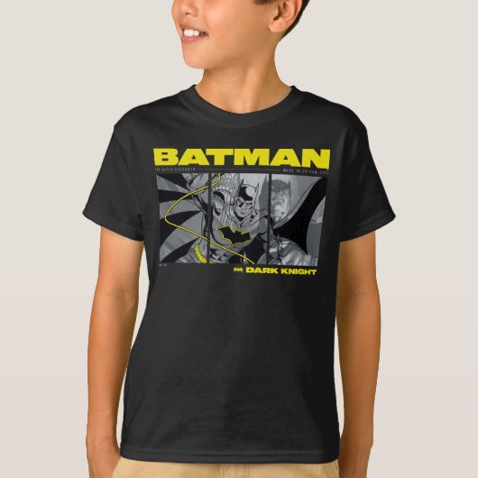バットマン漫画トリパネルグラフィック Tシャツ (正面)