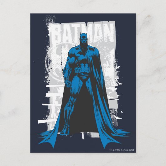 バットマン漫画-ヴィンテージフルビュー ポストカード (正面)