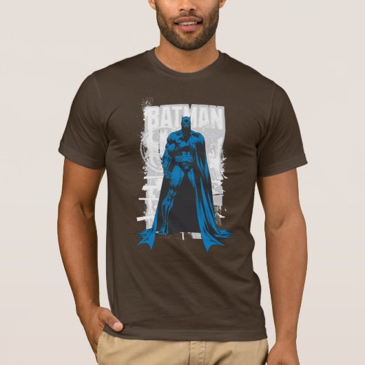 バットマン漫画-ヴィンテージフルビュー Tシャツ (正面)