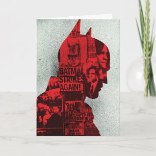 バットマン紙のシルエット カード