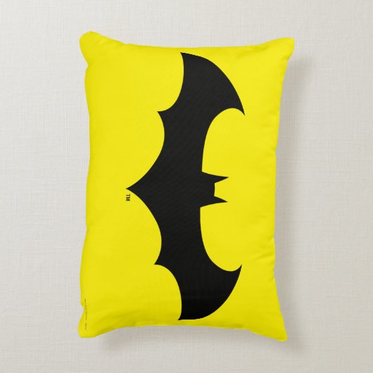 バットマン記号 |こうもりシンプルシルエットロゴ アクセントクッション (裏面(縦))