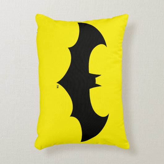 バットマン記号 |こうもりシンプルシルエットロゴ アクセントクッション (正面(垂直))