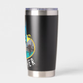 バットマン記号 |こうもり楕円ロゴ 保温保冷タンブラー (背面)